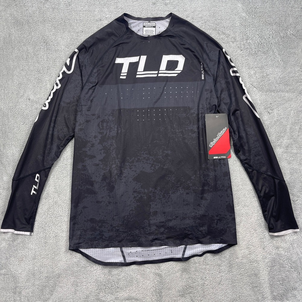 Troy Lee Designs SE Ultra Jersey Mens Small Black Charcoal Grime NEW